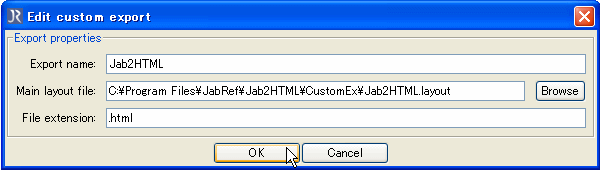 Specify Jab2HTML in main layout