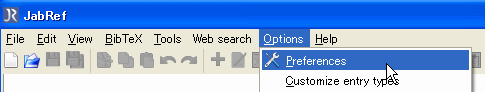 Preferences in Toolbar